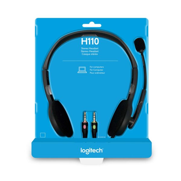 Logitech H110 Wired Aux Headphone with Mic