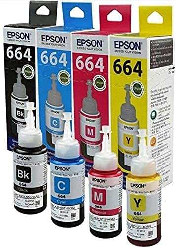 Epson 664 Ink Bottle (BK+C+M+Y)(4 Bottle Combo)