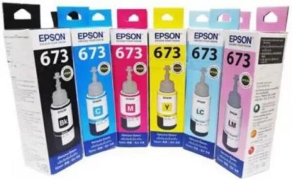 Epson 673 Ink Bottle (BK+C+M+Y+LC+LM)(6 Bottle Combo)