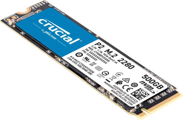 Crucial 500GB P2 NVME Solid State Drive (SSD)