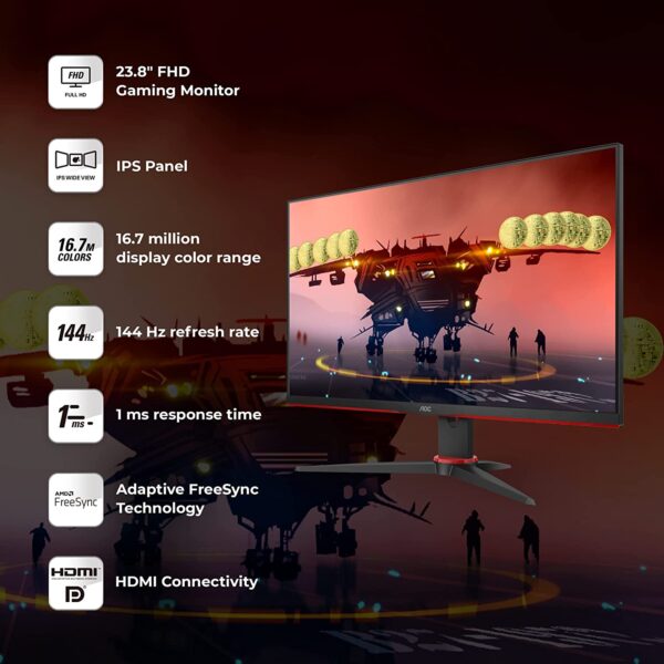 AOC 23.8Inch HDMI IPS Panel Monitor (24G2E5)