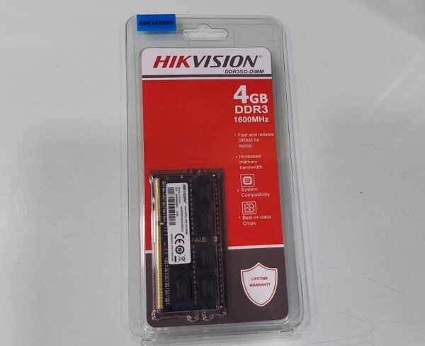 Hikvision 4GB DDR3 1600MHz Laptop Ram