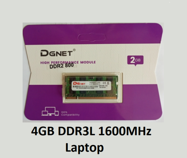 DGnet 4GB DDR3L Low Voltage 1600MHz Laptop Ram