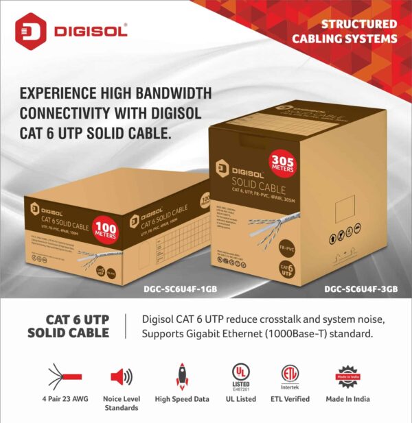 Digisol 100mtr Cat6 Lan Cable