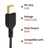 Lenovo Compatible 65W Type-USB Laptop Adapter (AR0506) from Artis