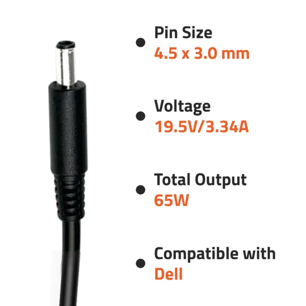 Dell Compatible 65W Big Pin Laptop Adapter (AR0501-N) from Artis
