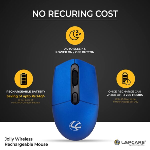 Lapcare Jolly Rechargable Wireless Mouse (LMW-111)