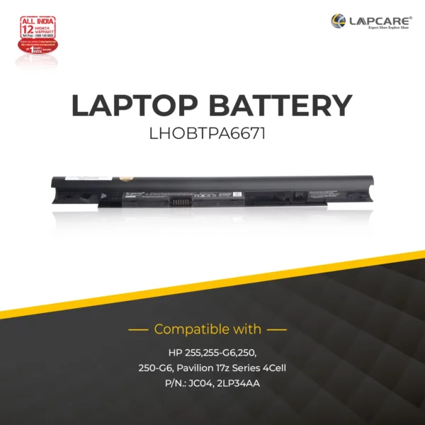 Hp JC04 Compatible Battery From Lapcare
