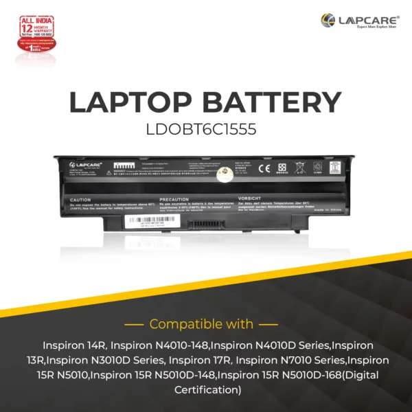 Dell 15R Compatible Battery From Lapcare