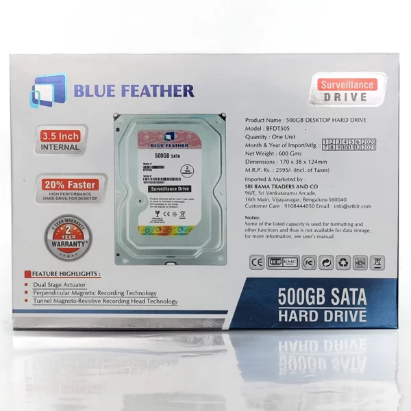 Blue Feather 500GB Internal Hard Drive