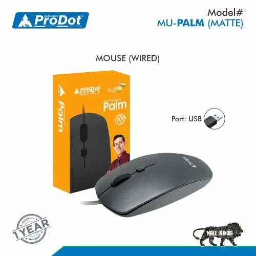 Prodot Palm USB Wired Optical Mouse