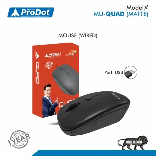 Prodot Quad USB Wired Optical Mouse