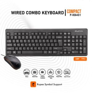 Punta P-KB401 Wired Keyboard and Mouse Combo