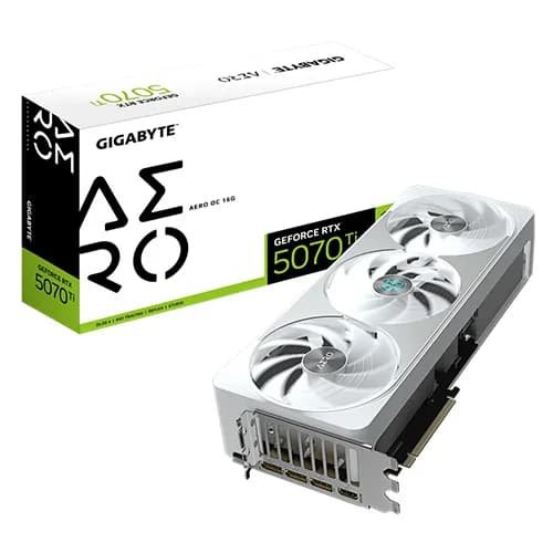 Gigabyte RTX 5070 Ti Aero OC White 16GB GDDR7 Graphics Card