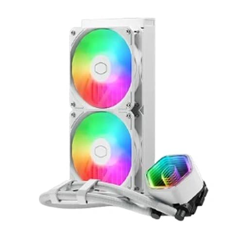COOLER MASTER MasterLiquid 240 Core II ARGB White CPU Liquid Cooler - Image 2
