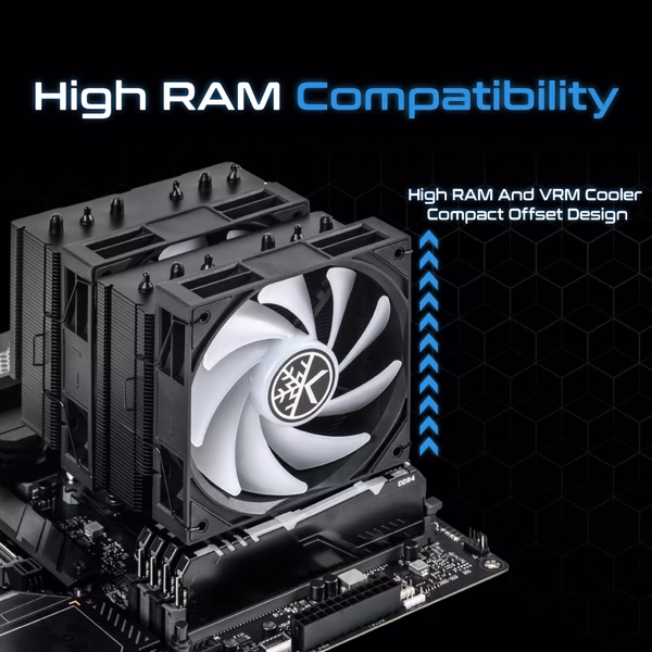 KINGCOOL IRON WIND CPU AIR COOLER ARGB BLACK - Image 3